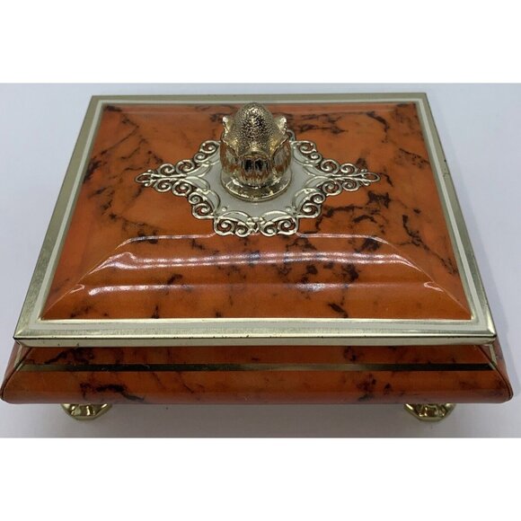 Blue Bird Confectionery Harry Vincent Limited Candy Tin Orange Gold England - Picture 2 of 14